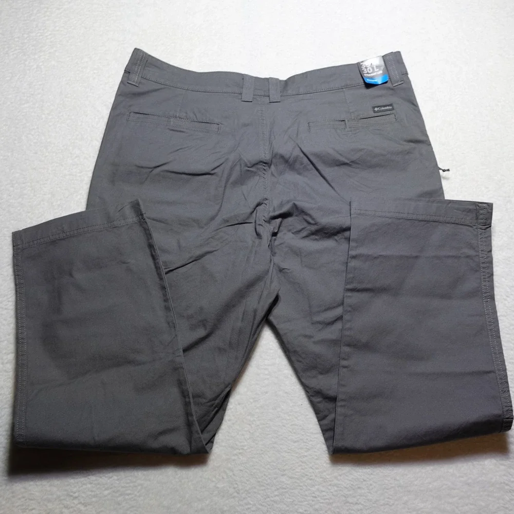 Columbia Flex ROC Pant Mens 38x30 Gray Straight Leg Omni-Shade AM0183-023